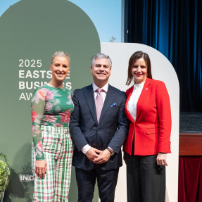 Elspeth Hussey, Mayor Robert Bria, Cressida O'Hanlon MP