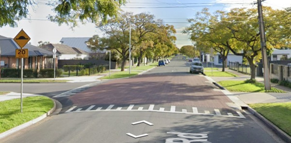 Example of raised intersection